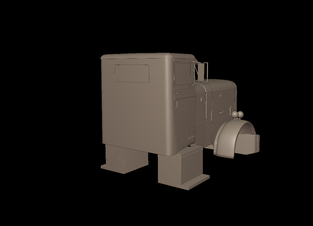 Peterbilt 281 1954 TRUCK 3D PRINT MODEL