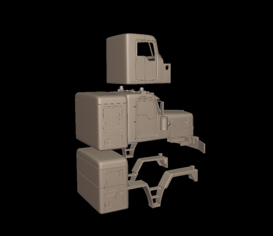kenworth c500 truck 3d print model