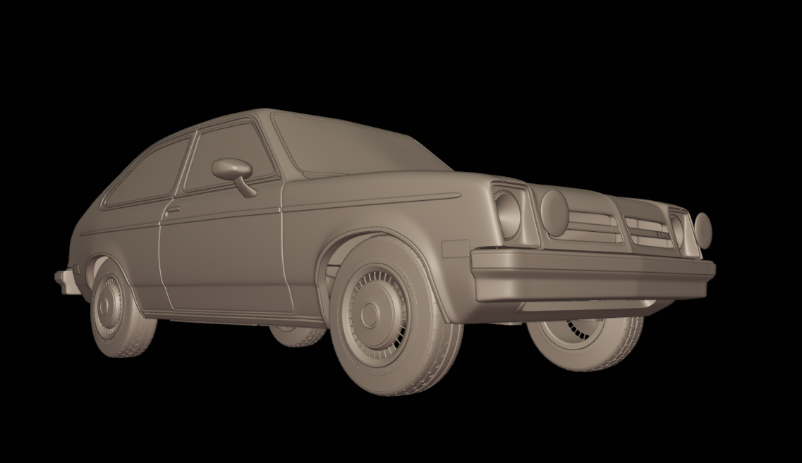 STL FILE chevrolet br chevette sl 1976 3d print model - ARTISTIT