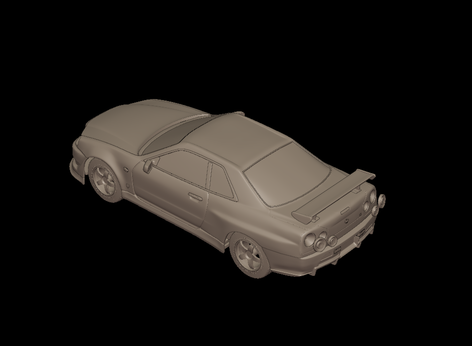 STL FILE custom 2002 NISSAN SKYLINE R 34 v1 3D PRINT MODEL - ARTISTIT