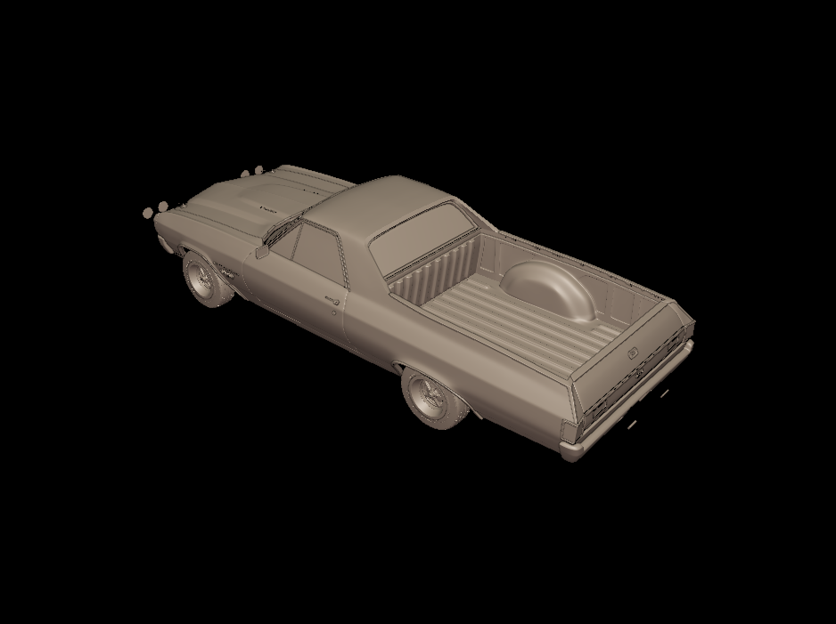 STL FILE CHEVROLET 1970 El Camino ss 3D PRINT MODEL - ARTISTIT