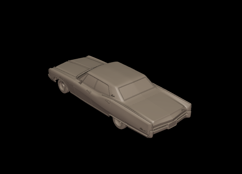 buick electra 225 1968 four doors 3d print model
