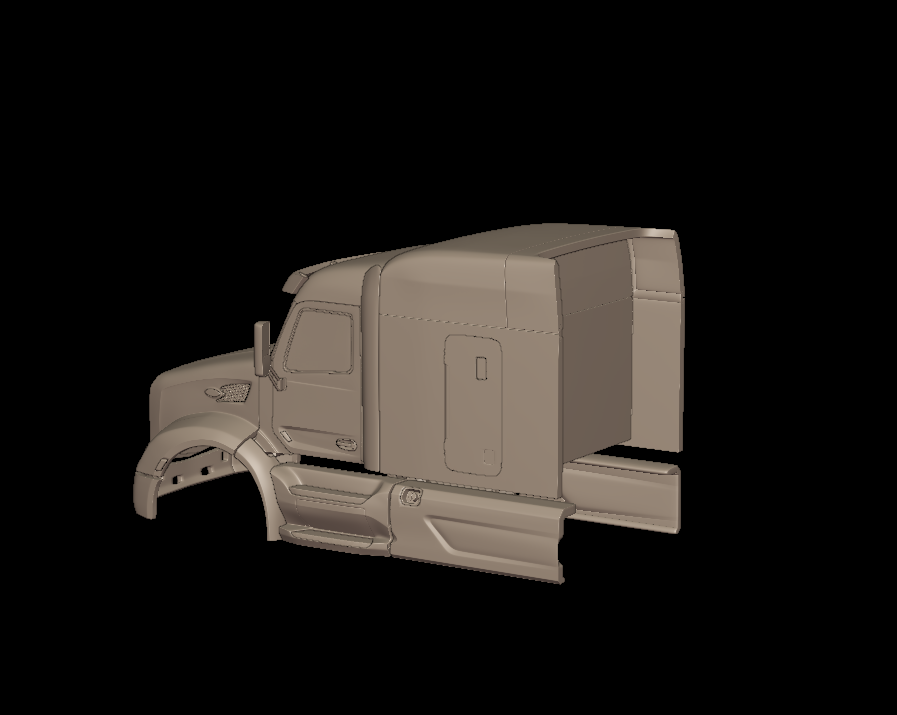 2014 PETERBILT 579 SLEEPER TRUCK 3D PRINT MODEL