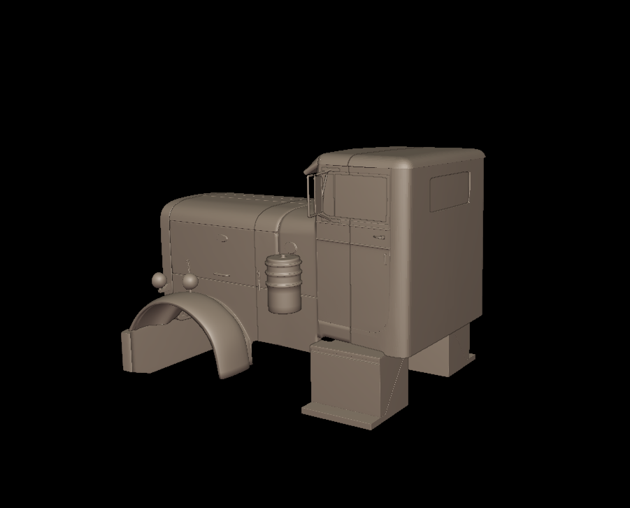 Peterbilt 281 1954 TRUCK 3D PRINT MODEL