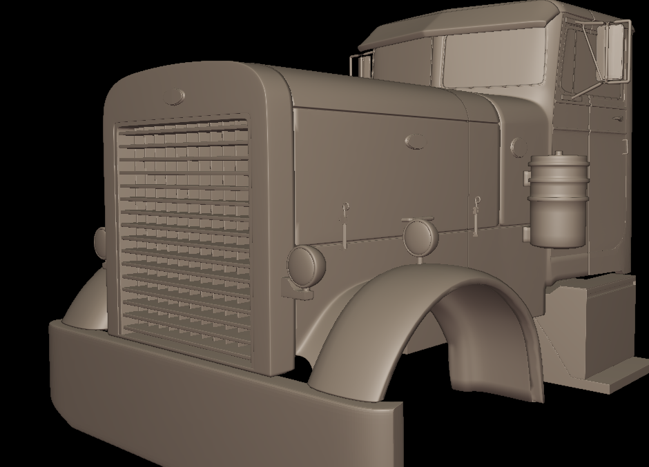 Peterbilt 281 1954 TRUCK 3D PRINT MODEL