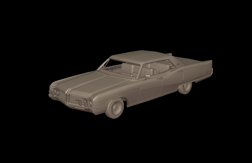 buick electra 225 1968 four doors 3d print model