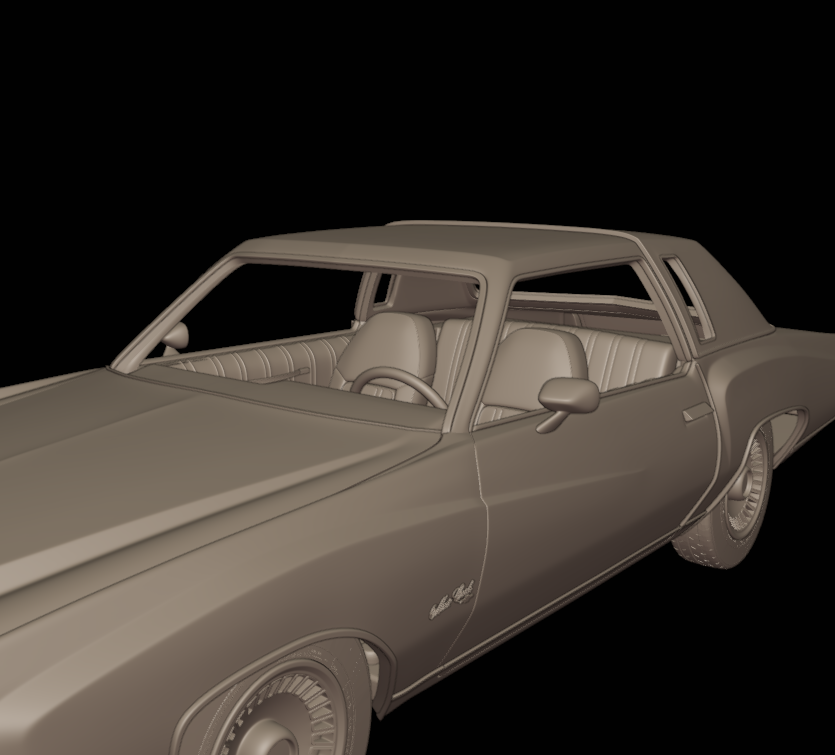 CHEVROLET MONTE CARLO 1974 3D PRINT MODEL
