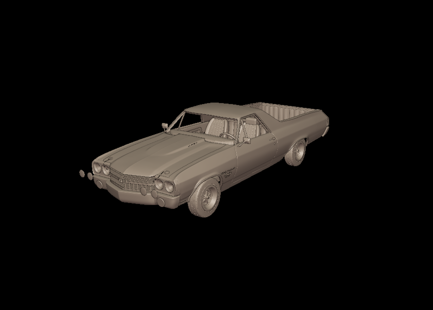 STL FILE CHEVROLET 1970 El Camino ss 3D PRINT MODEL - ARTISTIT