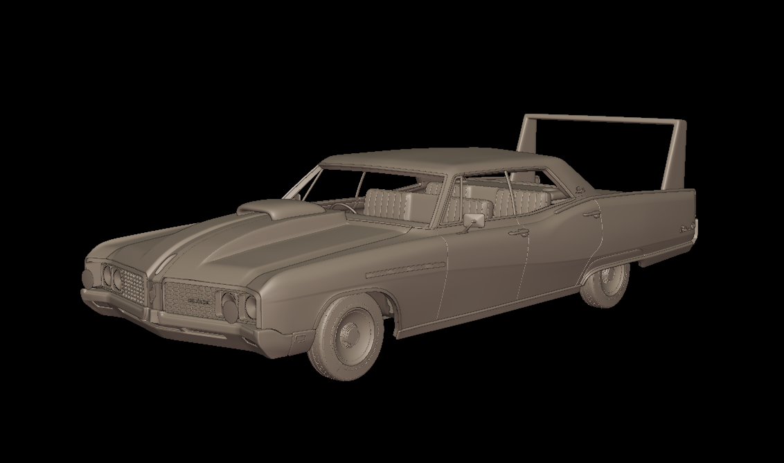 custom Buick Electra 225 1968 four doors 3d print model