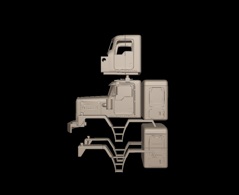 STL FILE kenworth c500 truck 3d print model - ARTISTIT