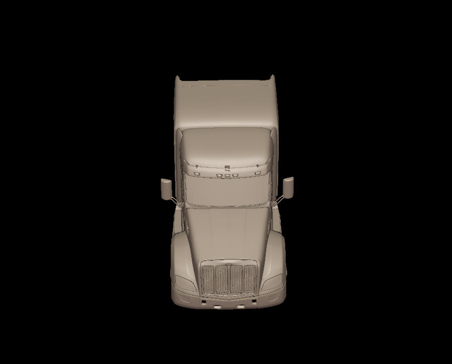 2014 PETERBILT 579 SLEEPER TRUCK 3D PRINT MODEL