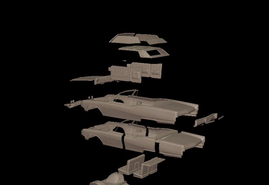 buick electra 225 1968 convertable 3d print model