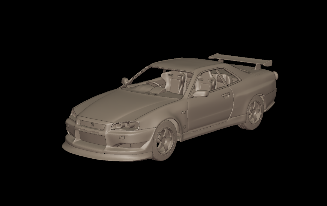 STL FILE custom 2002 NISSAN SKYLINE R 34 v1 3D PRINT MODEL - ARTISTIT