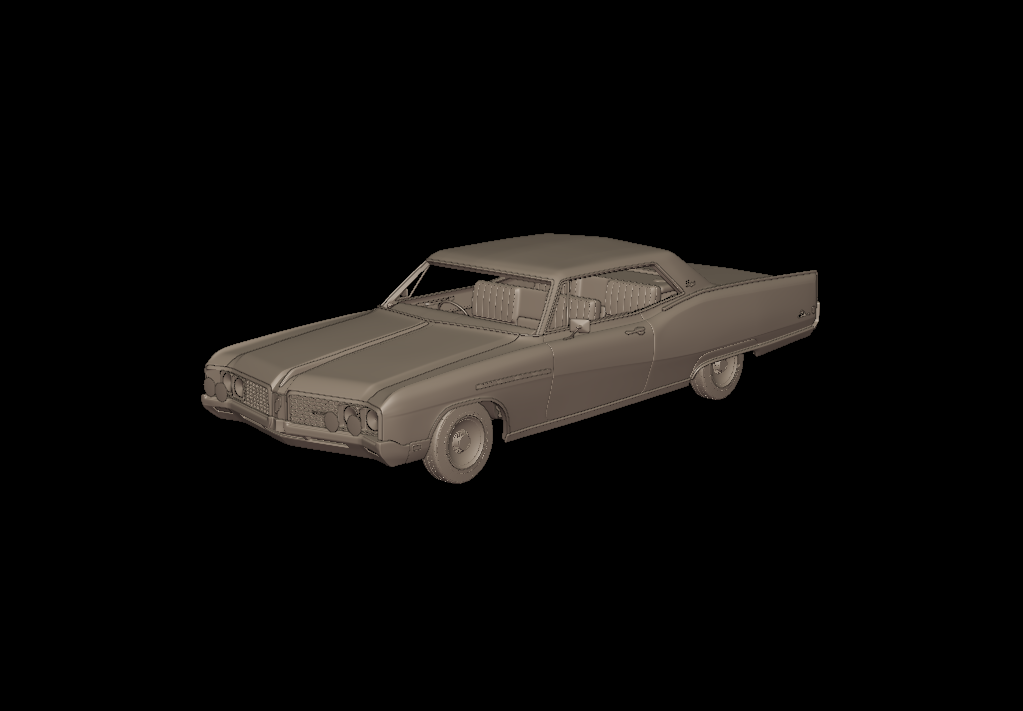 buick electra 225 1968 two doors 3d print model