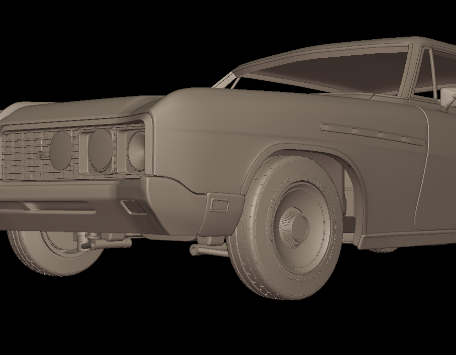 buick electra 225 1968 two doors 3d print model