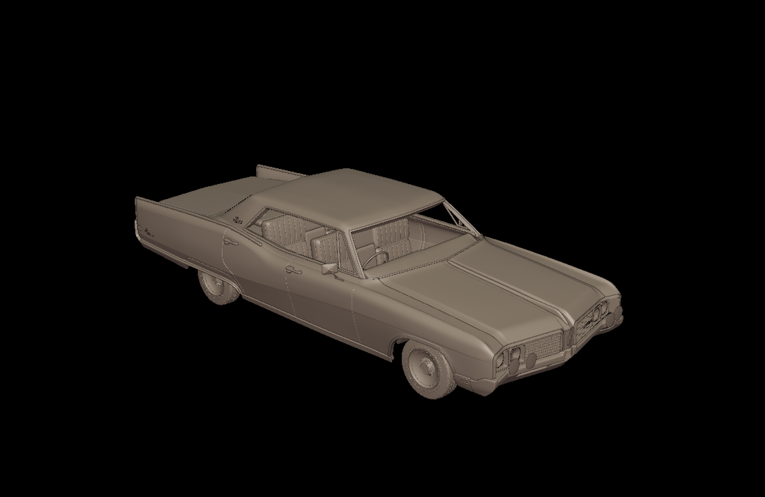 buick electra 225 1968 four doors 3d print model