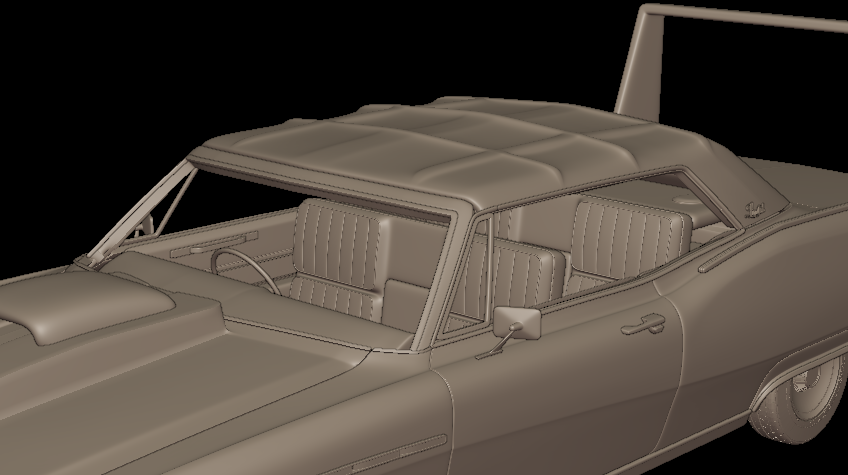 custom Buick Electra 225 1968 convertible 3d print model