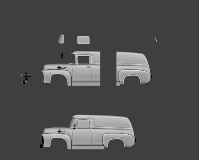 STL FILE 1956 Ford F100 Panel Truck - ARTISTIT