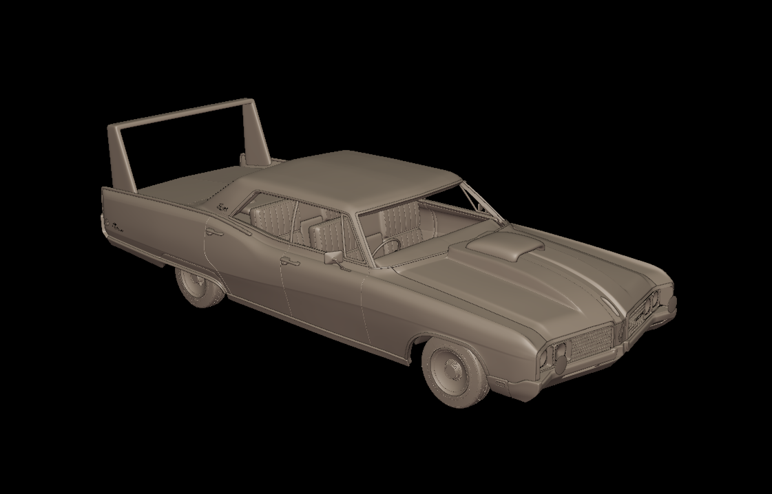 custom Buick Electra 225 1968 four doors 3d print model