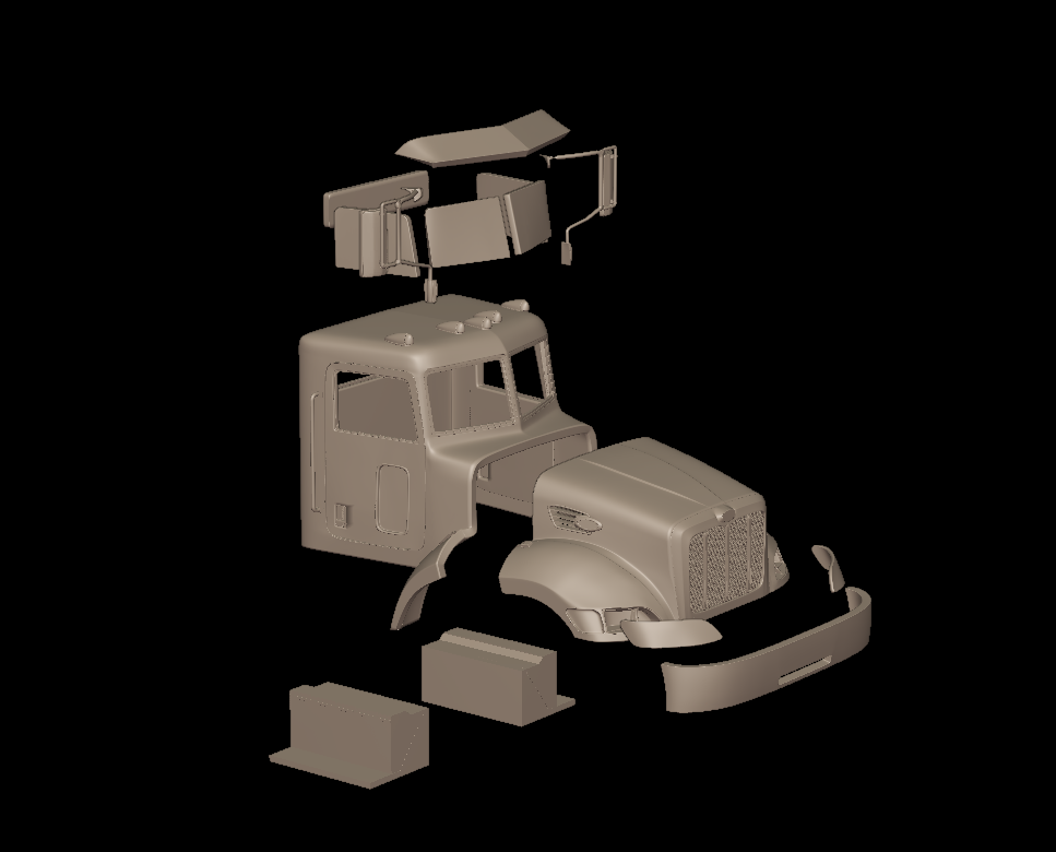 peterbilt 335 2005 TRUCK 3D PRINT MODEL