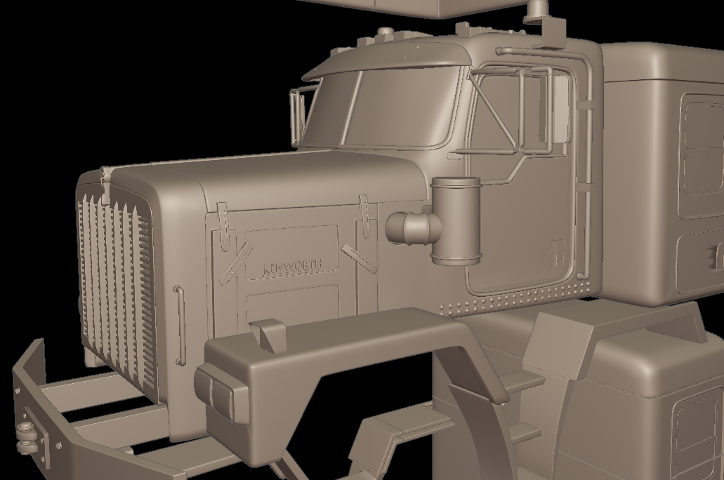 STL FILE kenworth c500 truck 3d print model - ARTISTIT