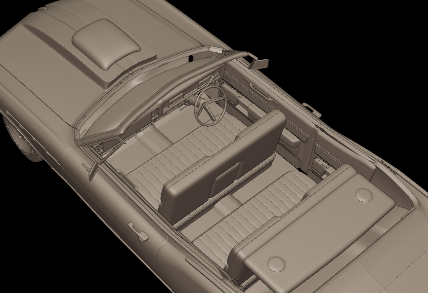 custom Buick Electra 225 1968 convertible 3d print model