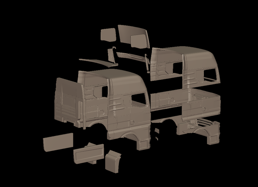 MAN TGX 2021 TRUCK 3D PRINT MODEL