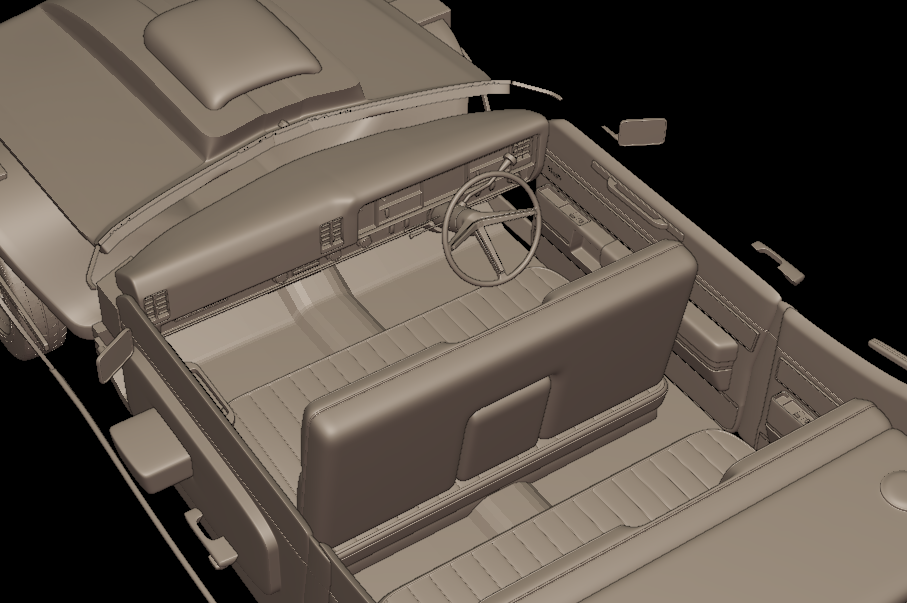 custom Buick Electra 225 1968 two doors 3d print model