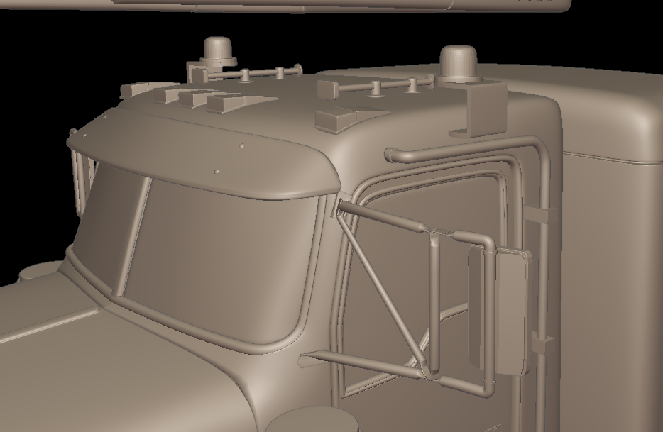 STL FILE kenworth c500 truck 3d print model - ARTISTIT