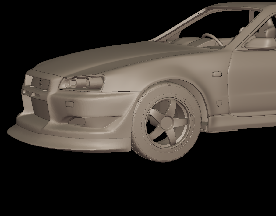 STL FILE custom 2002 NISSAN SKYLINE R 34 v1 3D PRINT MODEL - ARTISTIT