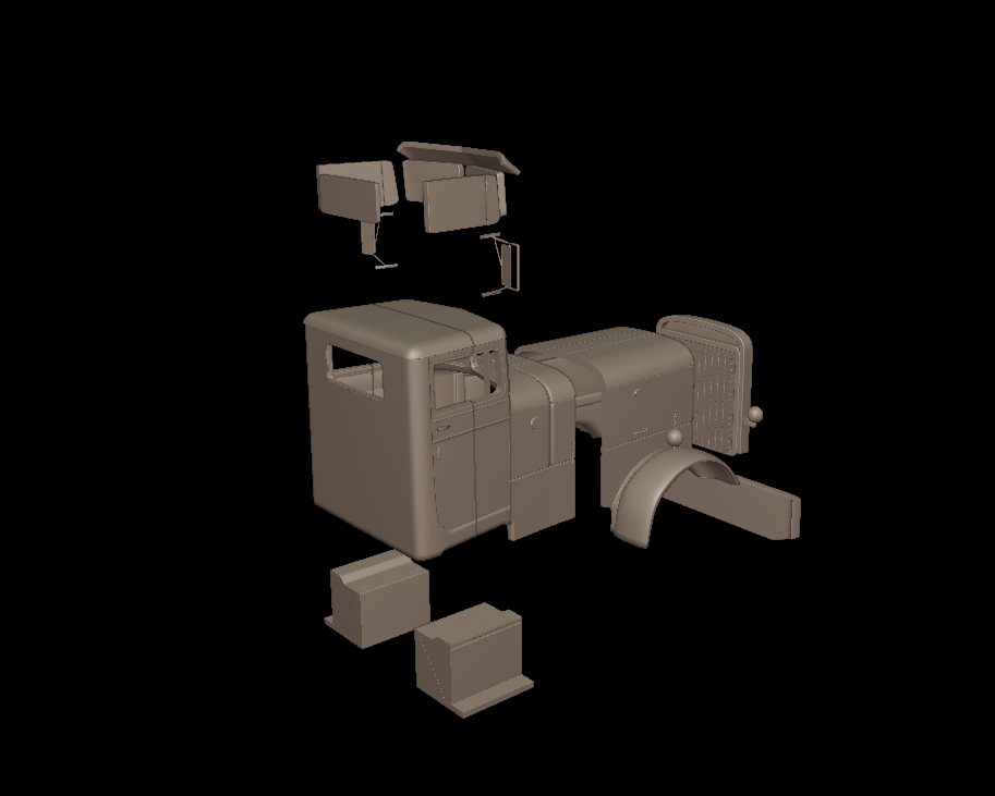 Peterbilt 281 1954 TRUCK 3D PRINT MODEL