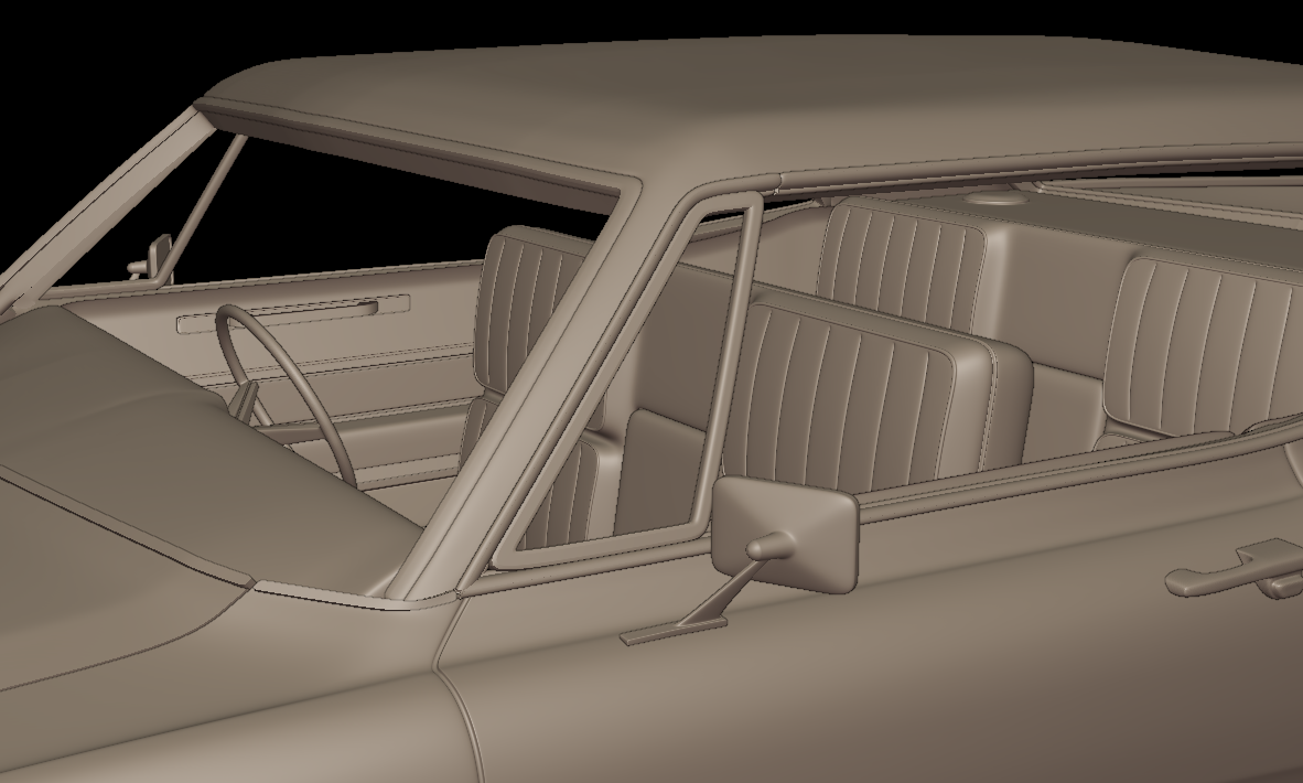 buick electra 225 1968 two doors 3d print model