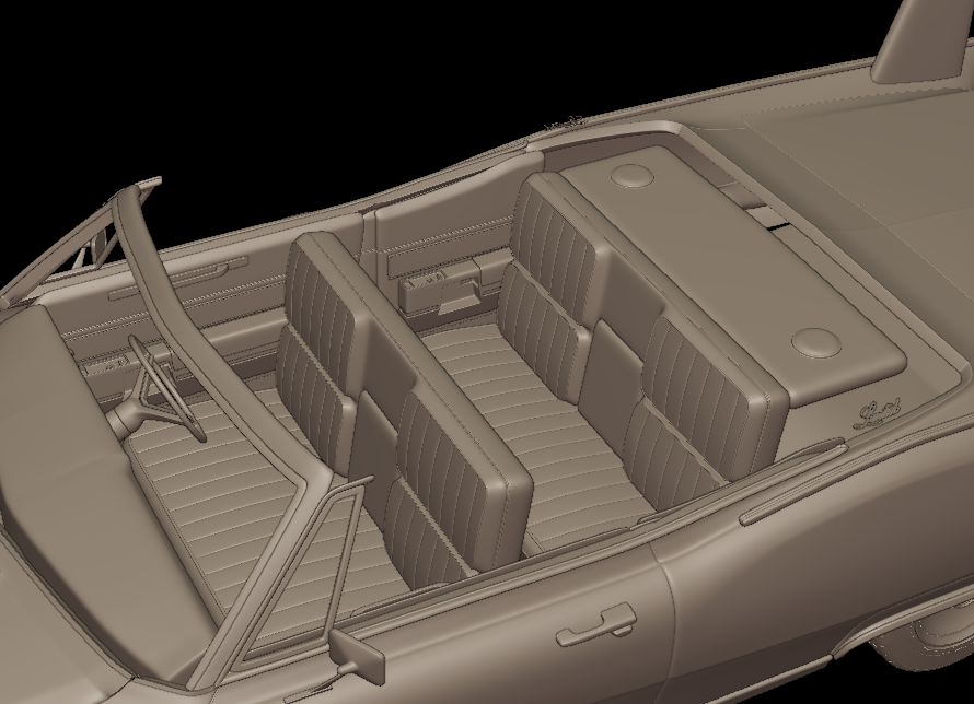 custom Buick Electra 225 1968 convertible 3d print model