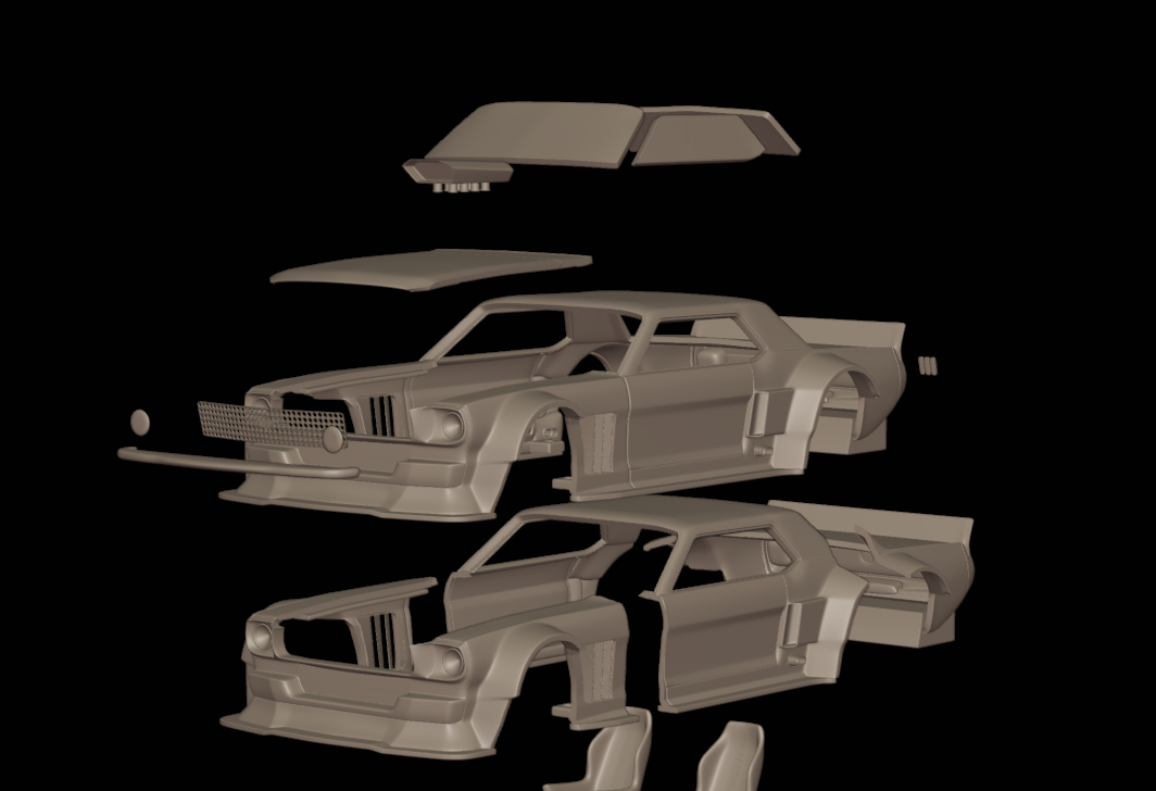 Ford Mustang Hoonicorn 3d print model