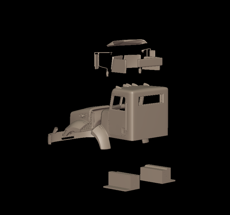 peterbilt 335 2005 TRUCK 3D PRINT MODEL