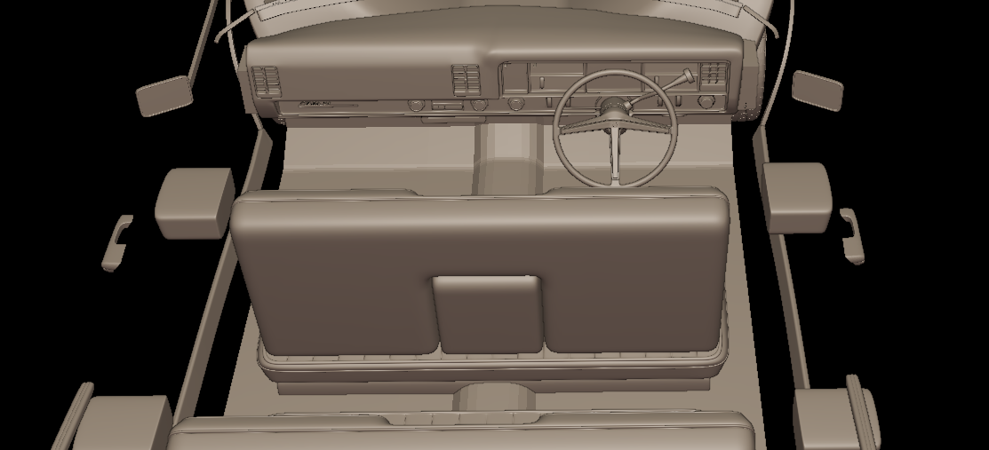 custom Buick Electra 225 1968 four doors 3d print model