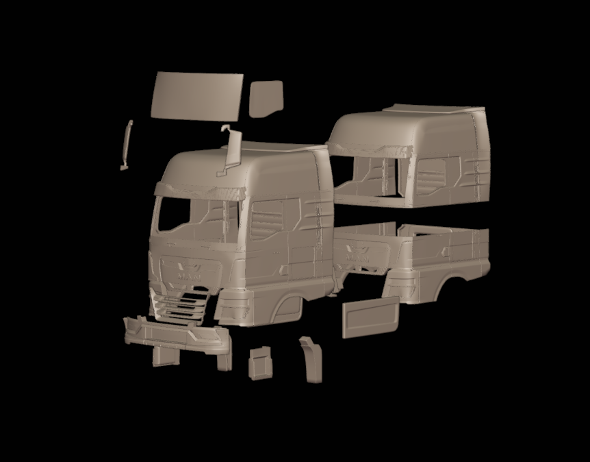 MAN TGX 2021 TRUCK 3D PRINT MODEL