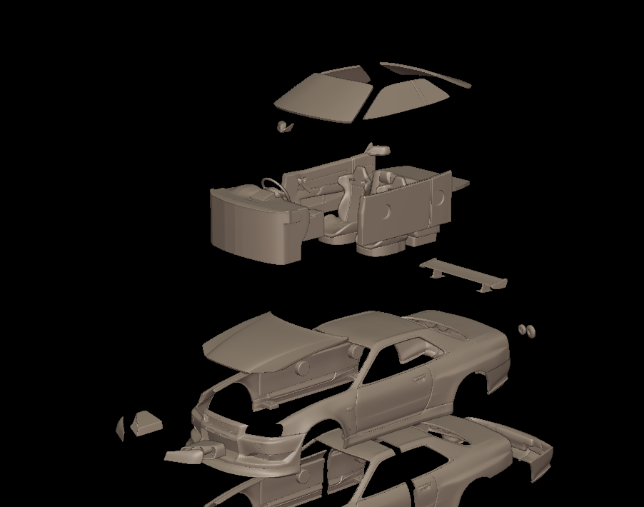 STL FILE custom 2002 NISSAN SKYLINE R 34 v1 3D PRINT MODEL - ARTISTIT