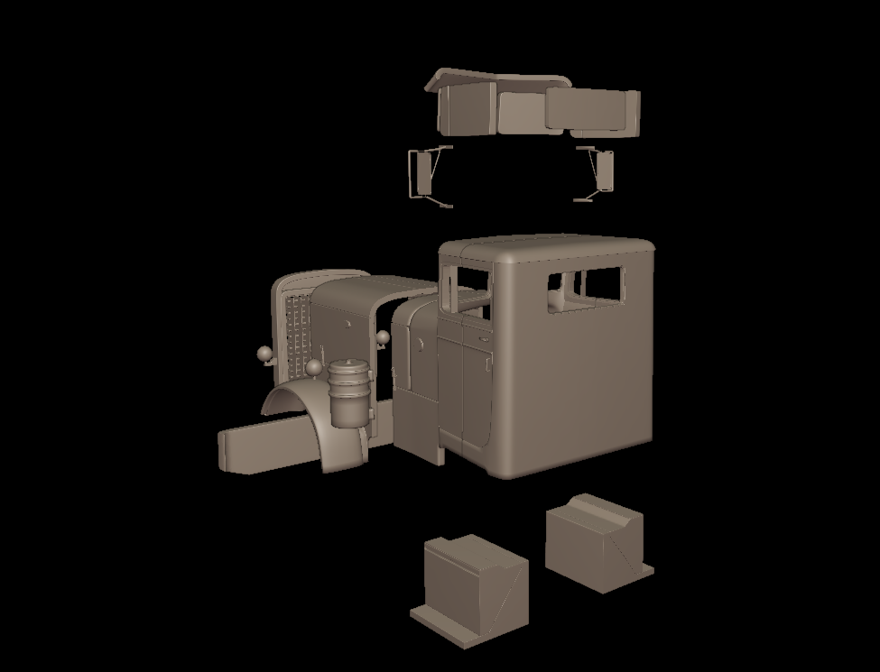 Peterbilt 281 1954 TRUCK 3D PRINT MODEL