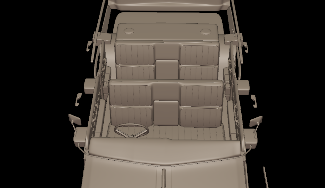 buick electra 225 1968 four doors 3d print model