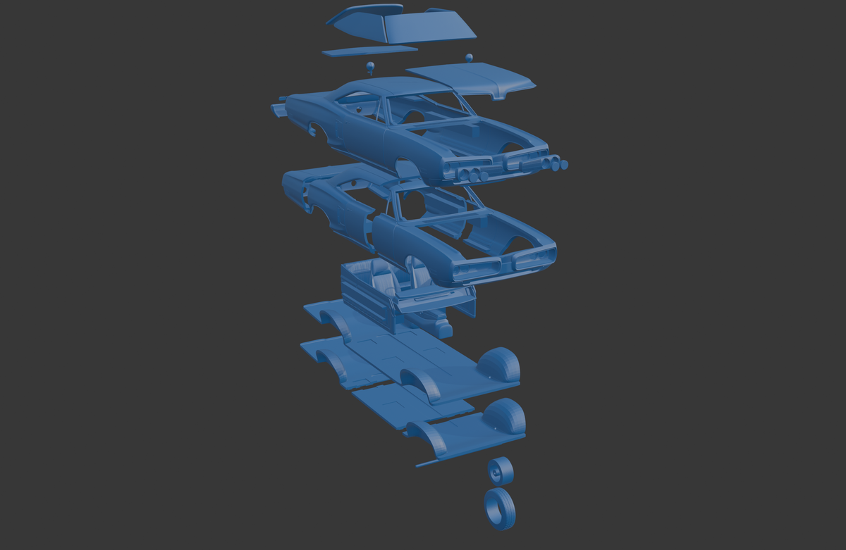Dodge Coronet  1970  two doors 3D PRINT MODEL