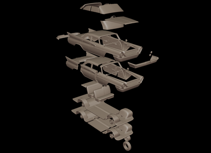 cryslar newport  4 doors 1961 3d print model