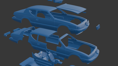 STL FILE Mercury Cougar 1988 3D PRINT MODEL - ARTISTIT