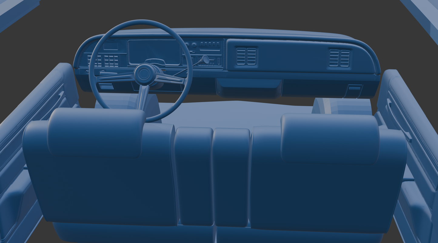 DODGE MONACO 1977 TWO-DOOR 3D PRINT MODEL