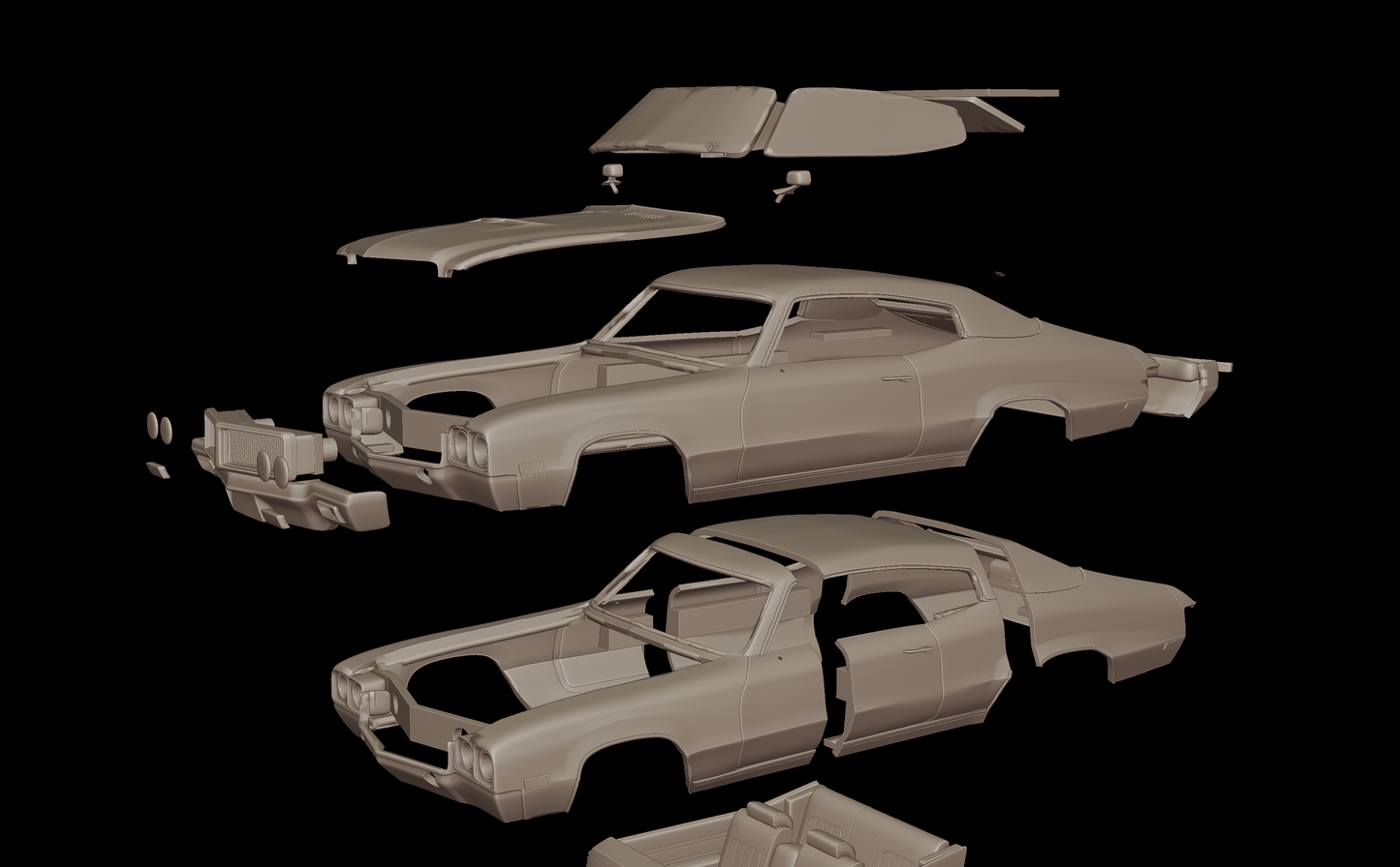 Buick GSX 455 stage 1970 3d print model