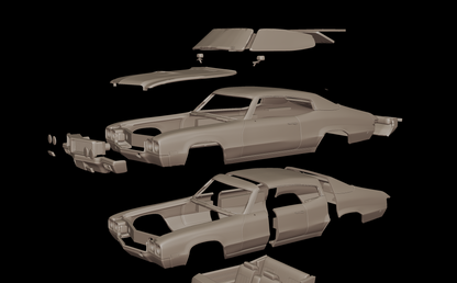 Buick GSX 455 stage 1970 3d print model