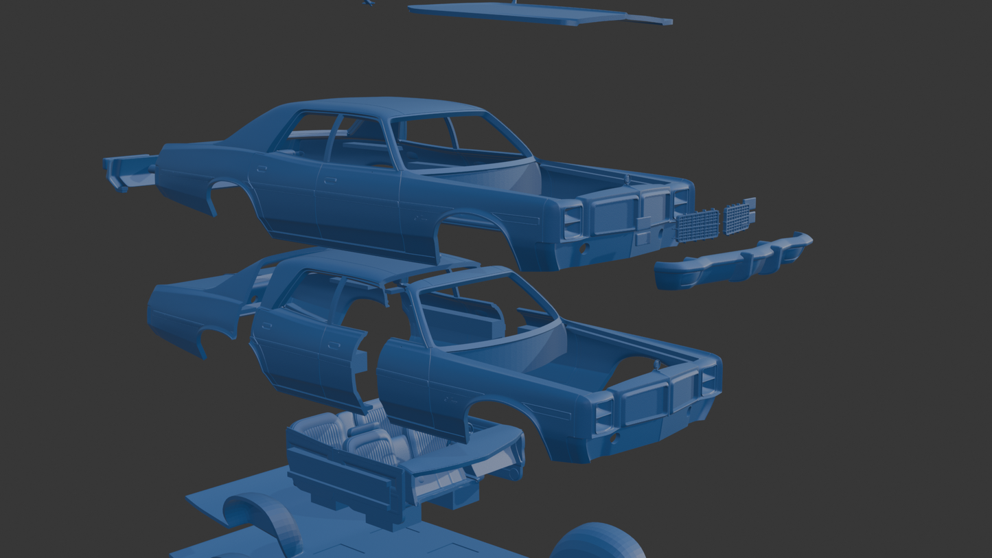 DODGE MONACO 1977 FOUR-DOOR 3D PRINT MODEL