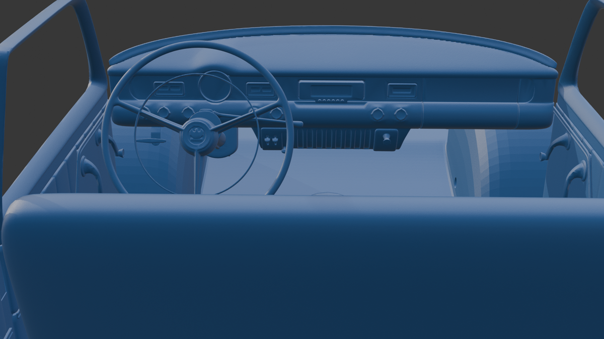 DODGE CORONET 1954 TWO DOORS 3D PRINT MODEL
