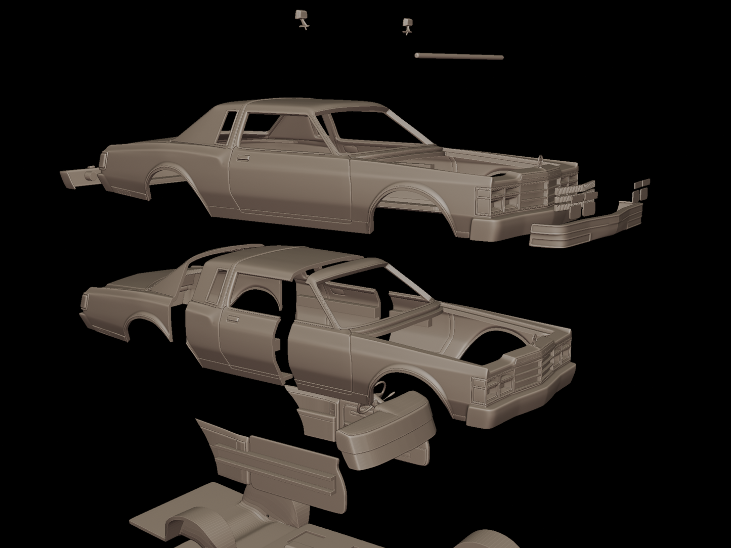 Crysler lebaron 1979 3d print model