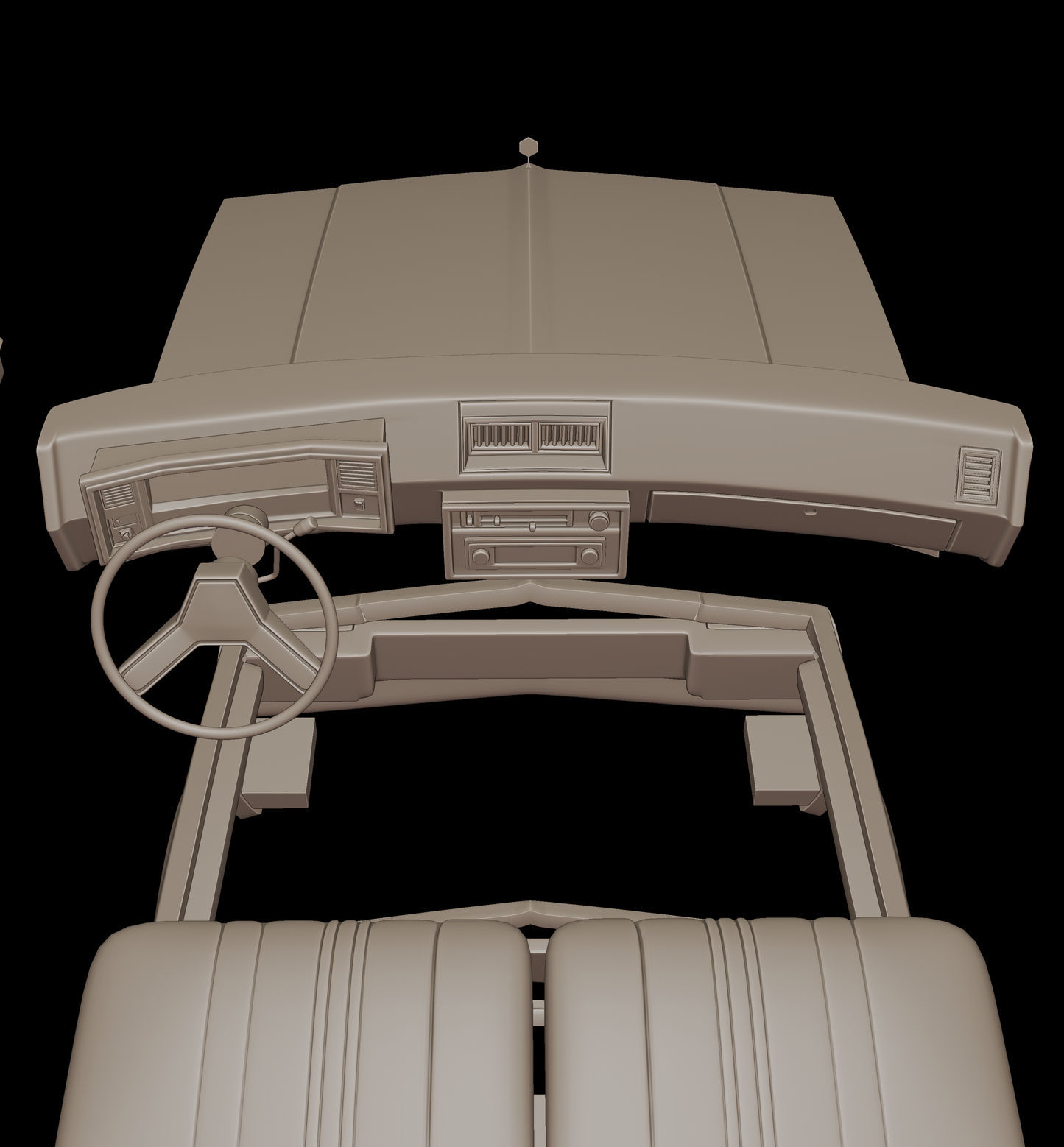 chevrolet malibu classic 1980 four doors 3d print model
